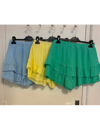 Jupe short en gaze de coton