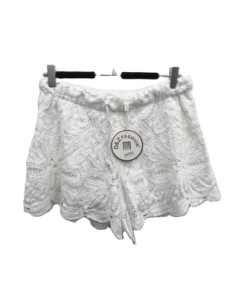 Short brodé blanc