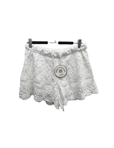 Short brodé blanc
