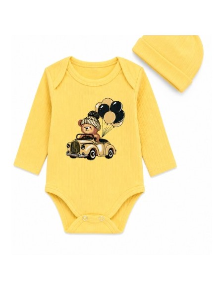 Ensemble body et pantalon jaune