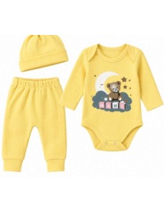 Ensemble body et pantalon jaune
