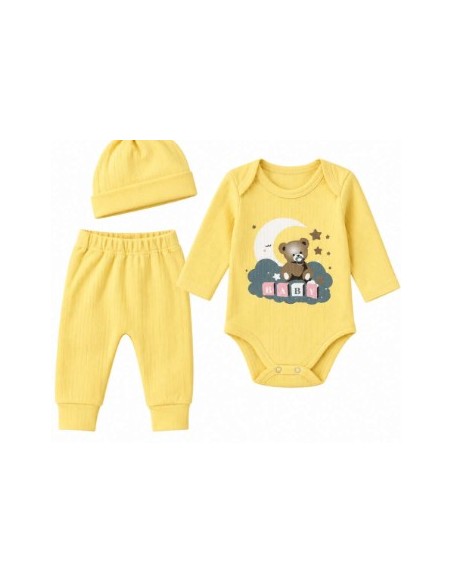 Ensemble body et pantalon jaune