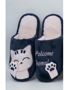 Chausson femme chat mignon tout doux 2