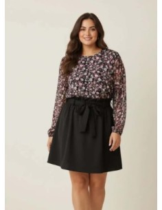 Top noir fleuri femme du 42/48.