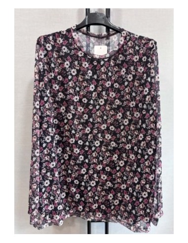 Top noir fleuri femme du 42/48.