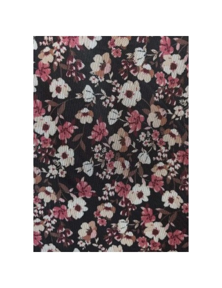 Top noir fleuri femme du 42/48.