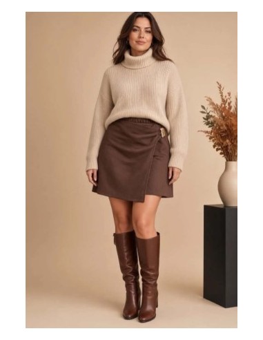 Jupe short femme en daim de la taille 36/50.
