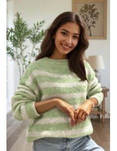 Pull femme rayure tendance du 36 au 46 2
