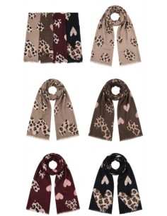 Foulard cœur léopard tendance mode