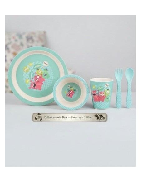 Coffret vaisselle Monstres 5pièces