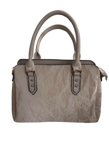 Sac à Main Structuré Effet Texturé "Le Sophistiqué" - Beige