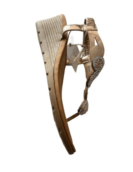 Nu pied femme strass rose gold