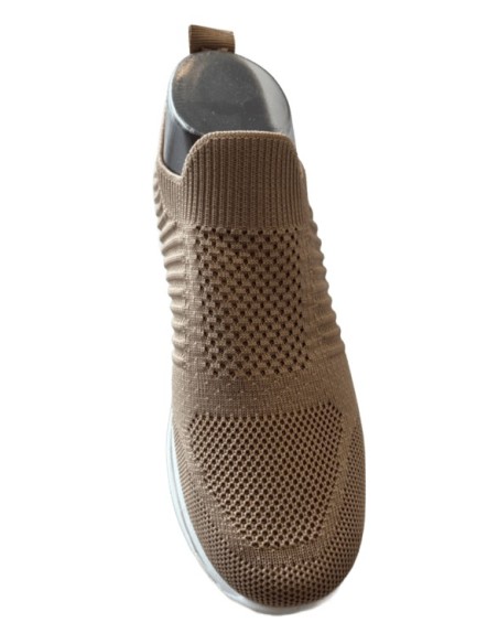 Basket femme en beige