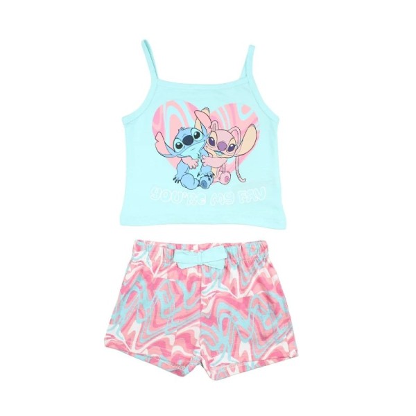 Ensemble short et débardeur Stitch et Angel rose
