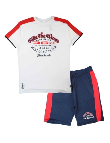 Ensemble short marine et t-shirt blanc RG512