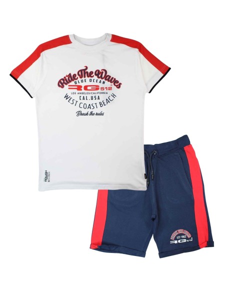 Ensemble short marine et t-shirt blanc RG512