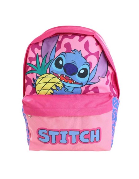 Sac à Dos Scolaire Enfant Stitch (Disney) | Dimensions 26x11x34 Cm | Polyester Résistant, Bretelles Rembourrées, Poche à Bouteille - 10