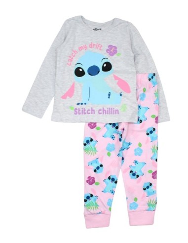Ensemble pyjama long en coton Stitch DISNEY