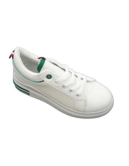 Basket enfant blanche et verte