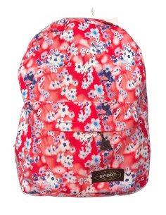 Sac à dos fleuri rouge