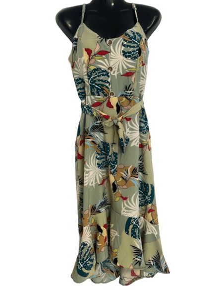 Robe tropicale verte