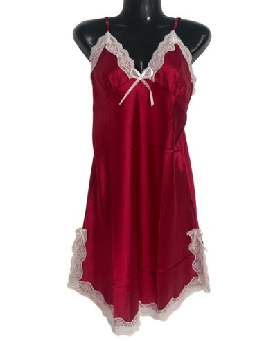 Nuisette satin bordeaux
