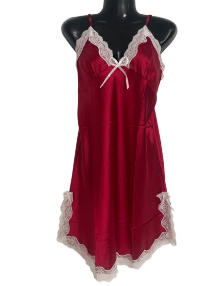 Nuisette satin bordeaux