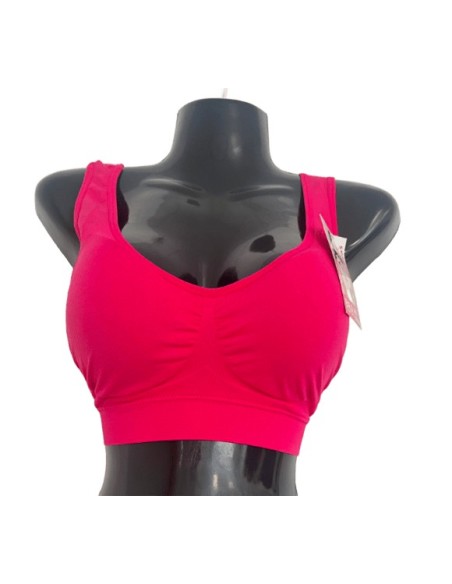 Brassière femme rose fluo
