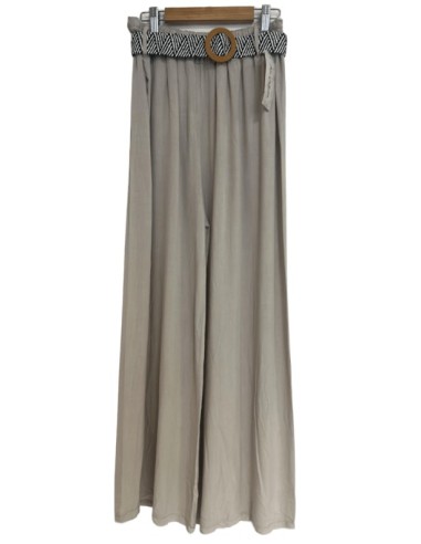 Pantalon fluide marine avec ceinture offerte