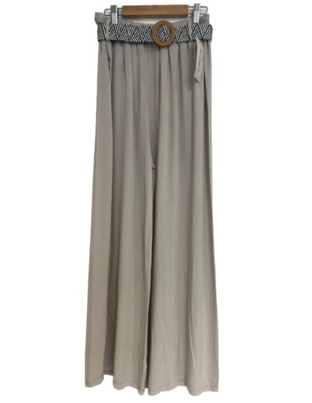 Pantalon fluide marine avec ceinture offerte