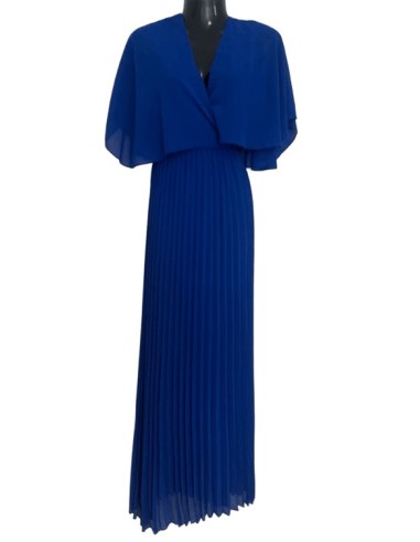 Robe plissées bleue