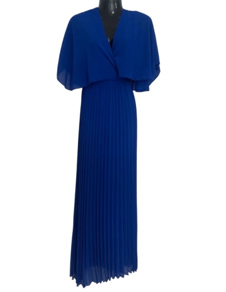 Robe plissées bleue