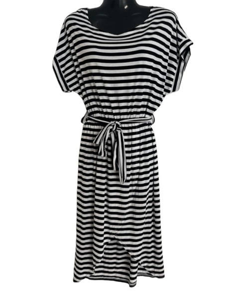 Robe marinière noir et blanche