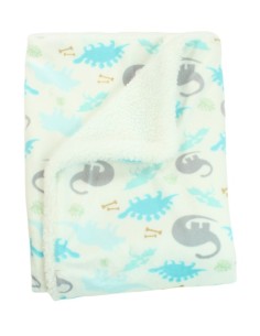 Plaid bébé polaire doux avec des dinosaure 75x100 cm