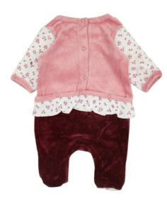 Pyjama velours bébé 1 pièce Lee Cooper rose du 0 mois au 12 mois 2