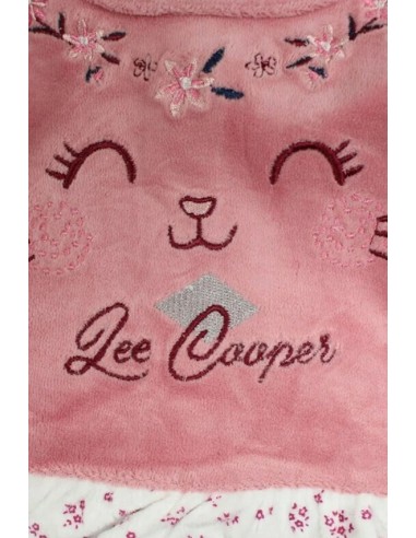Pyjama velours bébé 1 pièce Lee Cooper rose du 0 mois au 12 mois