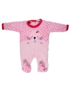 Ensemble bébé fille 4 pièce : body + bavoir + pyjama + bonnet 2