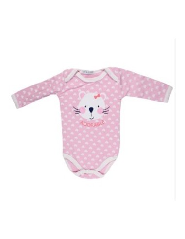 Ensemble bébé fille 4 pièce : body + bavoir + pyjama + bonnet