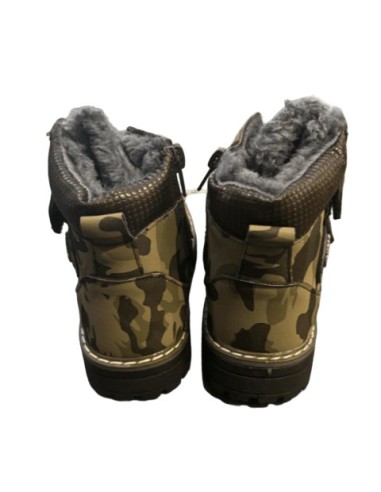 Bottine enfant à scratch camouflage du 25 au 29