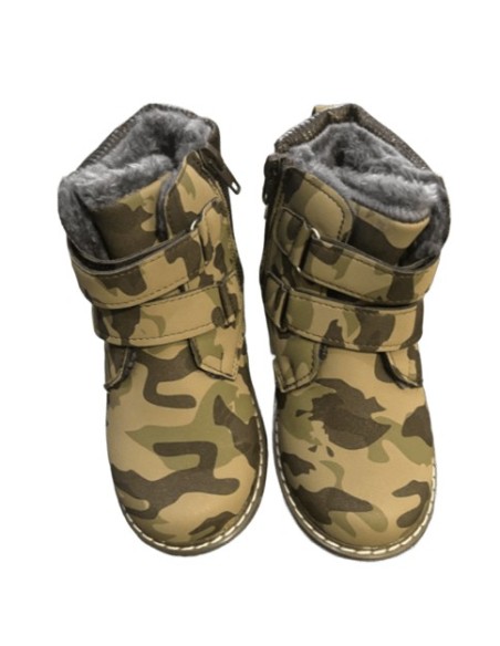 Bottine enfant à scratch camouflage du 25 au 29