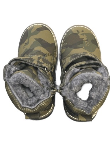 Bottine enfant à scratch camouflage du 25 au 29