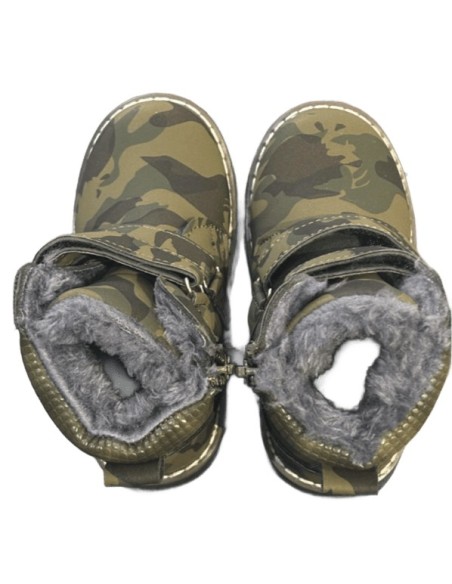 Bottine enfant à scratch camouflage du 25 au 29