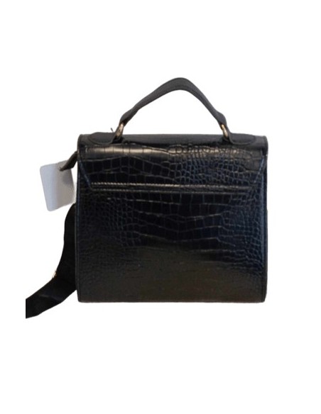 Sac à main femme noir avec cadenas en déco