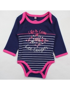 Lot de 2 bodies bébé Lee Cooper bleu marine et blanc Confort et style 2