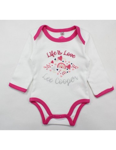Lot de 2 bodies bébé Lee Cooper bleu marine et blanc Confort et style