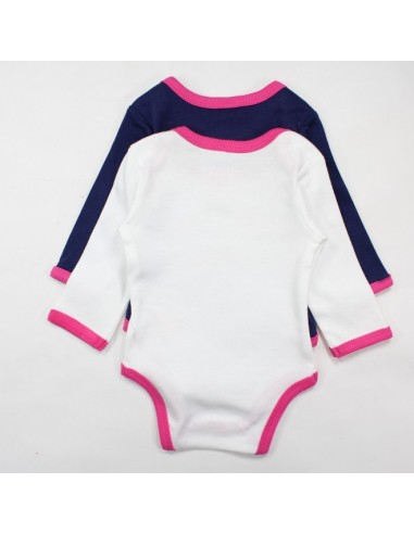 Lot de 2 bodies bébé Lee Cooper bleu marine et blanc Confort et style
