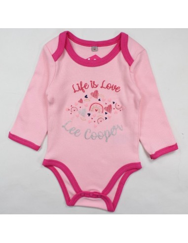 Lot de 2 bodies bébé Lee Cooper rose  et blanc Confort et style