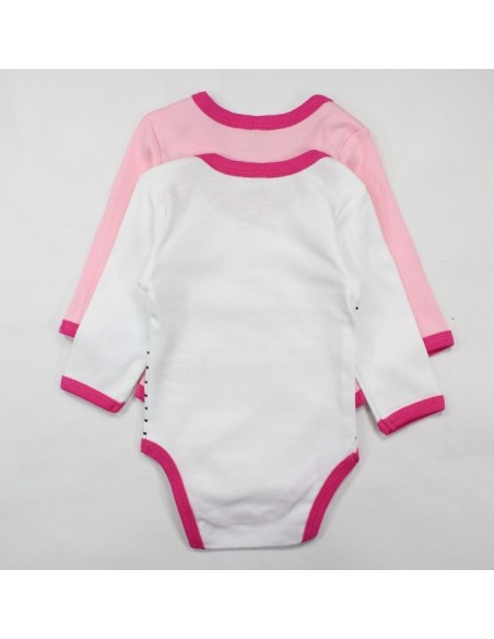 Lot de 2 bodies bébé Lee Cooper rose  et blanc Confort et style