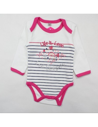 Lot de 2 bodies bébé Lee Cooper rose  et blanc Confort et style