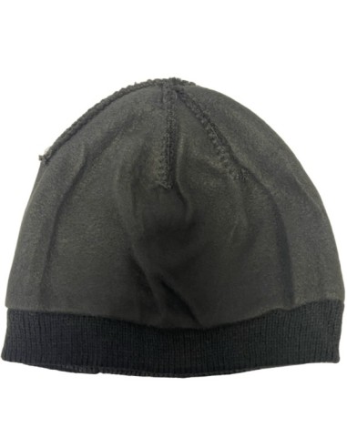Bonnet noir  homme à rayure et polaire